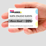 druk cyfrowy Poznań - druk cyfrowy Warszawa - Laminowane karty stałego klienta i rabatowe Laminowane karty stałego klienta i rabatowe